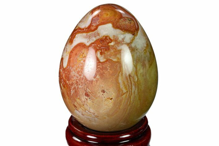 Polished Polychrome Jasper Egg - Madagascar #159076